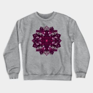 Red/Pink Paint Pour Mandala Crewneck Sweatshirt